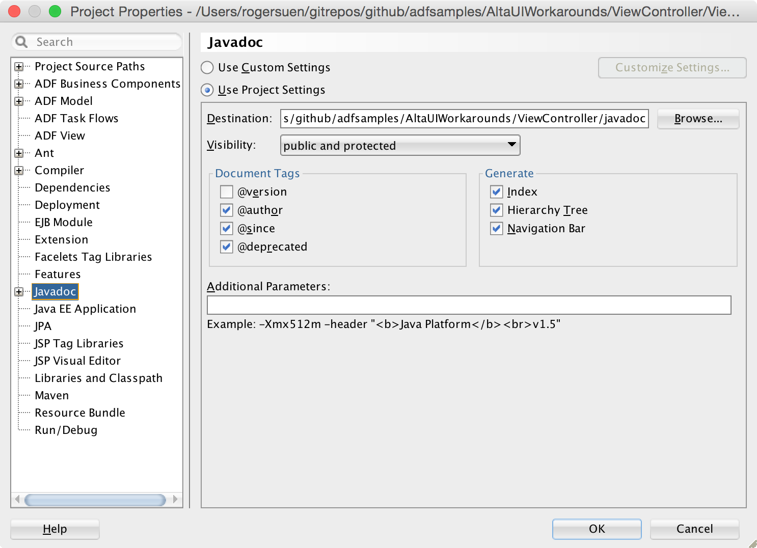 Image: Deployment Profile Properties